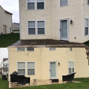 Before and after house washing in Indianapolis