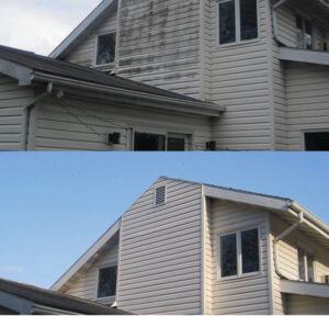 House Washing Before and After in Indianapolis