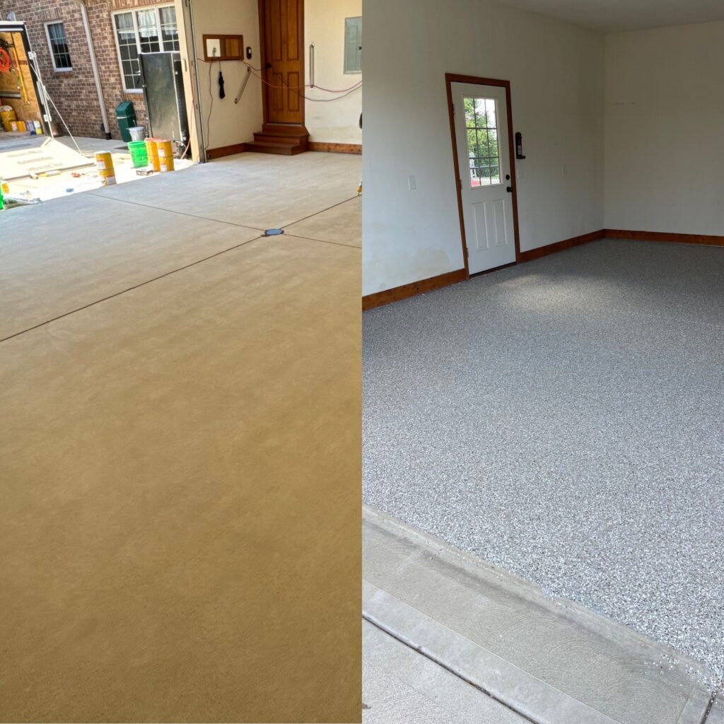 Epoxy Flooring Before & After in Indianapolis